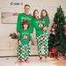 Christmas deer letter plaid Christmas family print home dress pajamas_viptrois.com