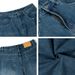Men's Clothing Retro Washed Old Double Pleated Jeans Trendy Loose Baggy Wide Leg Mopping Casual Trousers_viptrois.com