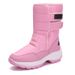 Women's Plus Size Snow Boots Genuine Sheepskin Winter Waterproof Fur Lined Outdoor Cold Weather Boots_viptrois.com