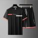 Men's Clothing Men's Sportswear Trendy Brand Letter Printed T Shirt Suit Simple Wear Y2K Cross Border Hot Style_viptrois.com