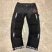 Men's Clothing Men's Denim Cargo Pants, European And American Fashion, Popular On Instagram Style, Stretch Patch Denim Layered Flared Pants 09_viptrois.com