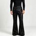 Men's Disco Sequins Flare Pants, 70s Retro Glitter Wide Leg Bell Bottoms For Stage Performance & Party, Silver Gold Black_viptrois.com