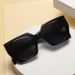 Women's Glasses Fashion Cat Eye Wide Temple Sunglasses Female Sense Ins Sunglasses Anti Ultraviolet_viptrois.com