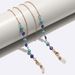 Gold Turquoise Beads Blue Eyes Handmade Mask Chain Anti-Slip Glasses Strap_viptrois.com