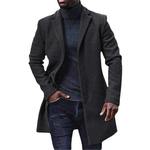 Men's Clothing Military Green Wool-Blend Peacoat – Slim Fit Casual Overcoat For Men (S-XXL)_viptrois.com