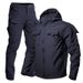 Men's Winter Shark Skin Softshell Jacket Set - Fleece Lined, Windproof, Tactical Outdoor Suit For Hiking, Military Enthusiasts_viptrois.com