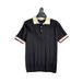 Men's Contrast Color Collar Polo Shirt Fashion Casual Striped Knit Top Breathable Summer Wear Versatile Striped Texture_viptrois.com
