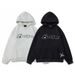 Heavyweight Hoodie – Oversized Pullover Sweatshirt With Embroidered Toweling Fabric (Unisex, M-XXL, Black/Cream)_viptrois.com