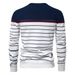 Striped Color Matching Long-sleeved Men's Knitted Sweater Fashionable Crew Neck Men's Casual Sweater_viptrois.com