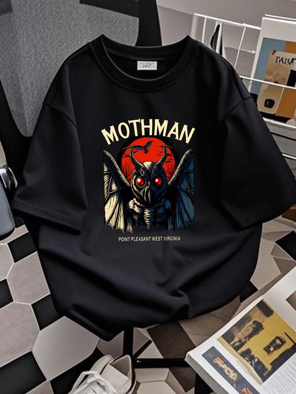 NEW LIMITED Funny Cute Cryptid Moth T-Shirt Stylish Streetwear Summer Stretched Breathable Casual Homme Comfortable Unisex Versatile Graphic Soft_viptrois.com