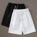 Men's Clothing Elastic White Shorts Men Summer Trend New Bubble Flower Dark Pattern English Shorts Beach Pants Casual Sports Pants_viptrois.com