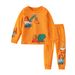 Long Sleeved Children's Home Clothes New Spring And Autumn Boys And Girls Suits Cotton Cute Excavator Home Clothes Two Piece Suit_viptrois.com
