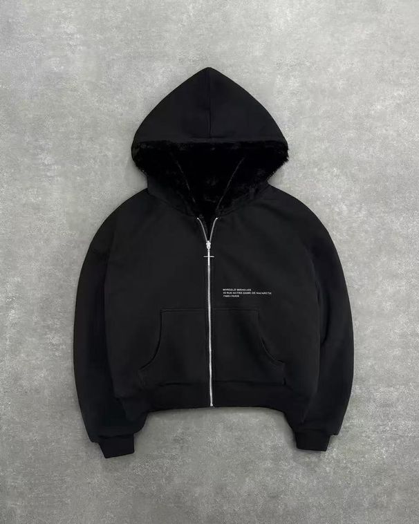 2026 New Year's Explosion, European And American Autumn And Winter New Leopard Print Hoodie Can Be Worn On Both Sides, Zipper Loose Sweater Men_viptrois.com