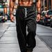 Men's Corduroy Relaxed Fit Straight Leg Pants - Comfortable Casual Trousers For Autumn Winter (Navy, Black, Gray, Army Green, Brick Red)_viptrois.com