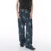 Men's Clothing | Summer New Arrivals Casual Personality Retro Printed Tie Dye Loose Denim Pants_viptrois.com