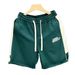 Men's Clothing Men's Style Minimalist Shorts Versatile Summer Casual Cropped Pants Trendy Retro Elastic Waist Straight Leg Cargo_viptrois.com