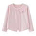 2025 Korean Version Of Small And Medium Children's Knitted Cardigan Jacket Cotton Bow Girl Small Shawl Air Conditioning Shirt One Piece Delivery_viptrois.com