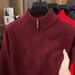 Medium And Green Half-zipper Sweater Men's Thickened Warm Business Casual Pullover Bottoming Knitted Sweater Men's Clothing_viptrois.com