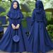 Kids’ Clothing Girls Spring And Autumn Long Sleeve Solid Color Dress + Solid Color Headscarf Two Piece Children's Clothing Ins_viptrois.com
