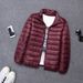 Autumn Winter New Men's Lightweight Hooded Jacket Warm Fashion Short Casual Portable Stand Collar Cotton Coat For Men_viptrois.com