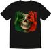 100% Diseñador Moda Algodón Calavera Mexicana Con Colores Bandera - Camiseta Audaz, Regalos Hombres, Top Casual_viptrois.com