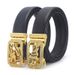 Men's Leather Belt With Rhinestones Inlaid With Zodiac Signs Automatic Buckle Fashionable Belt For Young People_viptrois.com