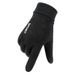 Suede gloves men's autumn and winter outdoor windproof plus velvet warm and long lock temperature half-finger dew two-finger riding gloves_viptrois.com