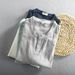 Men's Clothing Summer Thin Men's Cotton And Linen Casual Stand Up Collar Short Sleeved T Shirt Loose Casual Short Sleeved Pullover Linen Shirt_viptrois.com