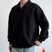 Collar Solid Color Hoodie For Men And Women, Trendy Temperament, Fashionable Design Sense, Versatile Loose Casual Top_viptrois.com