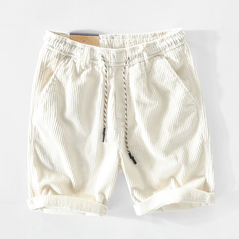 Men’s Clothing Heavyweight Work Shorts Men Summer Ins Trend Retro Corduroy Trendy Men's Casual Shorts_viptrois.com