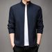 1 Spring And Autumn Stand Collar Casual Hong Kong Style Brand New Men's Top Business Dad's Jacket_viptrois.com