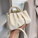Soft Cloud Shoulder Bag For Women - Minimalist Crossbody Purse With Wrinkle Design, Lightweight PU Handbag For Daily Use (Green, Blue, Black, Beige)_viptrois.com