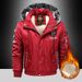 Men's Clothing Winter Fleece-Lined Hooded Jacket - Thickened Warm Coat With Windproof Design, Casual Oversized Parka For Cold Weather_viptrois.com
