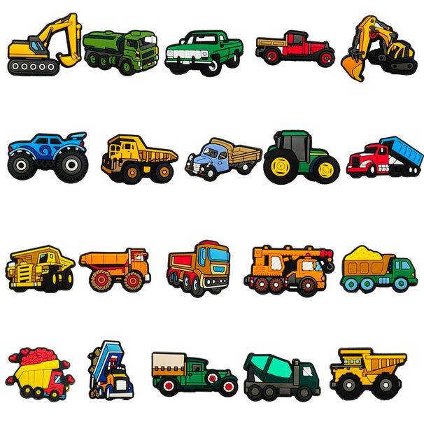 20 Sets Of Project Car Series Cartoon Shoes Flower Shoe Buckle Soft Rubber Cute Shoe Accessories_viptrois.com