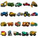 Cartoon Cute Engineering Car Series Shoes Flower Shoe Buckle Soft Rubber Shoes Accessories Toy Gift For Children_viptrois.com