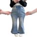 Denim Bell Bottoms Picture Color Princess Trousers New Children's Miscellaneous European And American Jeans_viptrois.com
