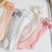 Kid's Clothing New Women's Vertical Striped Bow Pearl Maid Tube Socks Socks Sweet Children's Mesh Princess Socks_viptrois.com