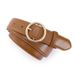 Women's Belts Summer Simple Belts Round Buckle Leather Belt Jeans Skirt Versatile_viptrois.com
