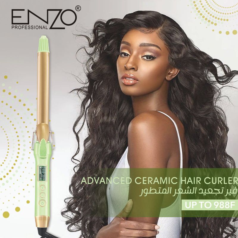 ENZO Negative Ion Long-lasting Styling Hair Stylist Salon Non-damaging Large Curl Egg Curling Iron Home Appliance_viptrois.com