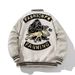 Men's Clothing American Retro Motorcycle Baseball Jacket Men's Embroidered Couple Tweed And PU Leather Jacket Plus Cotton And Thick Coat Trendy_viptrois.com