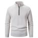 Pure 2025 Cross-Border Clothing European Size New Solid Color Thickened 's Stand Collar Half-Zip Slim Fit Knitted Sweater_viptrois.com