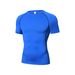 Men's Clothing Sports Elite Short Sleeved Quick Drying Clothes For Men Running Basketball Training Bottoming Shirt Elastic And Breathable Tights_viptrois.com