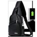 Men's Bags Crossbody Men's Bag USB Charging Pu Chest Bag Simple Men's U Casual Trend Shoulder Bag Men's_viptrois.com