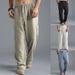 Men's Clothing Men's Large Size Loose Casual Pants Linen Breathable Sports Trousers Men_viptrois.com