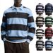 Men's Clothing Long Sleeve Striped T Shirt Men's Long Sleeve Striped T-Shirt – Relaxed Fit Button-Up Collar (Breathable Polyester, 8 Colors)_viptrois.com