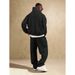 Men's Casual Hoodie & Jogger Set - Soft Polyester Streetwear Outfit For Everyday Comfort (Black/Grey, S-XXL)_viptrois.com