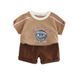 Boys' Outfit 2025 New Style Children's Stylish Summer Short Sleeved Cartoon Two-piece Set Baby Clothes_viptrois.com