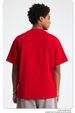 Auspicious Snake Zodiac Printed Men's Short-sleeved T-shirt Red Festive Pure Cotton Men's T_viptrois.com