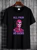 All Pain No Gains T-Shirt S-4XL Homme Designer Clothes Soft Summer Stylish Graphic Unisex Top For Everyday Wear Casual Versatile Fashion_viptrois.com