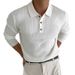 Men's Slim-Fit Business Knit Sweater – Lightweight Long Sleeve Pullover (White/Black/Brown, S-XXL EU Sizing)_viptrois.com